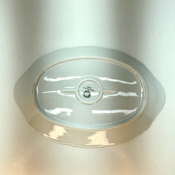 Vintage MITTERTEICH LADY BEATRICE 12.5" Oval Serving Platter Gilded Rims Germany - Picture 16 of 16